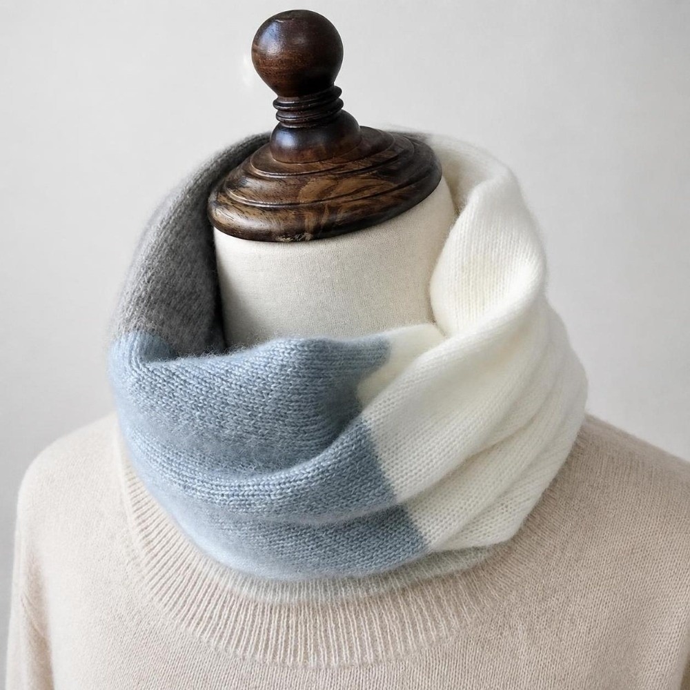 Infinity Scarf Knit - Soft Splicing Color Infinity Scarf Windproof