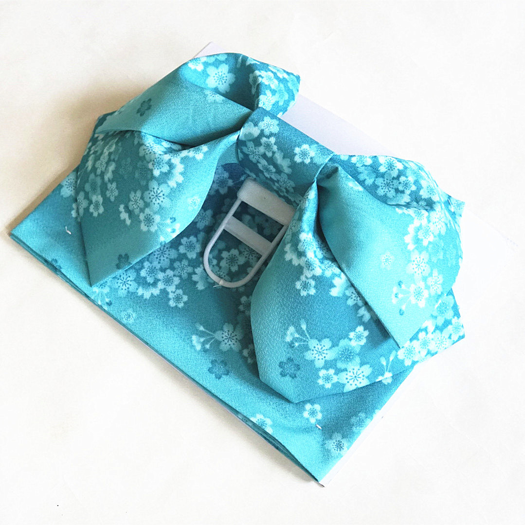 Bow Tie Pre Tied - Japanese Women's Multi-Color Floral Obi Belt