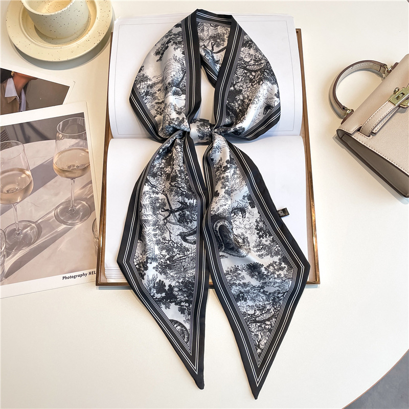Face Scarf Mask - Luxury Long Neckerchief Skinny Hair Bands
