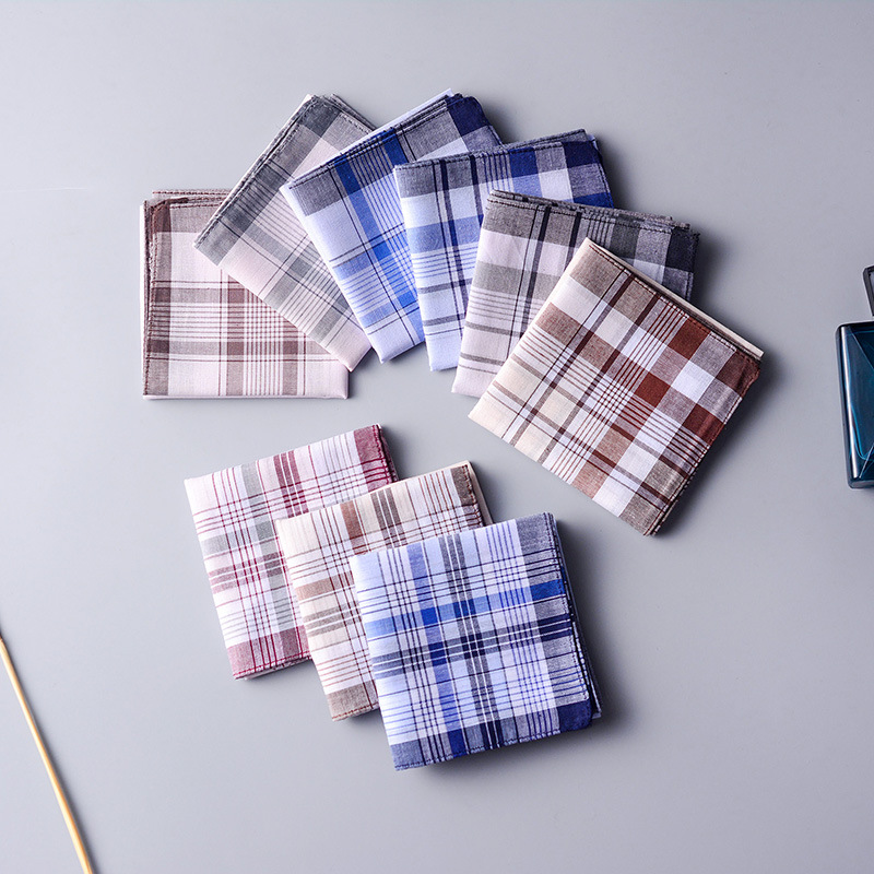 100% Cotton Handkerchief Plaid - Handkerchief Cotton Men review and price