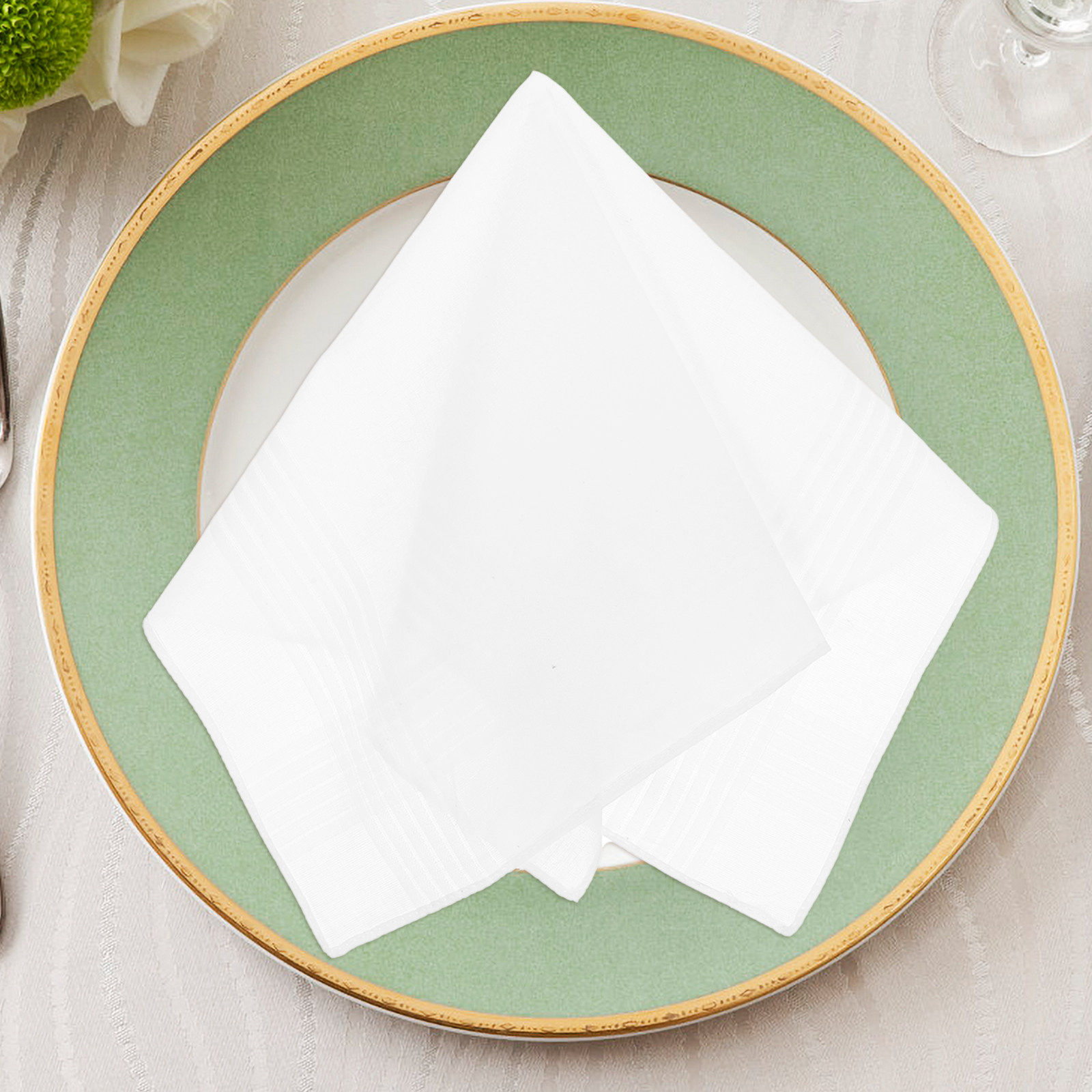 3Pcs Pure White Handkerchief S - Handkerchief Cotton Men review and price