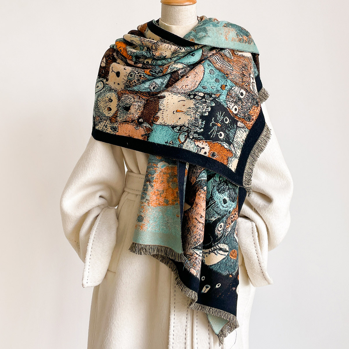 Imitation Cashmere Fringed Sca - Pashmina Wrap Large review and price