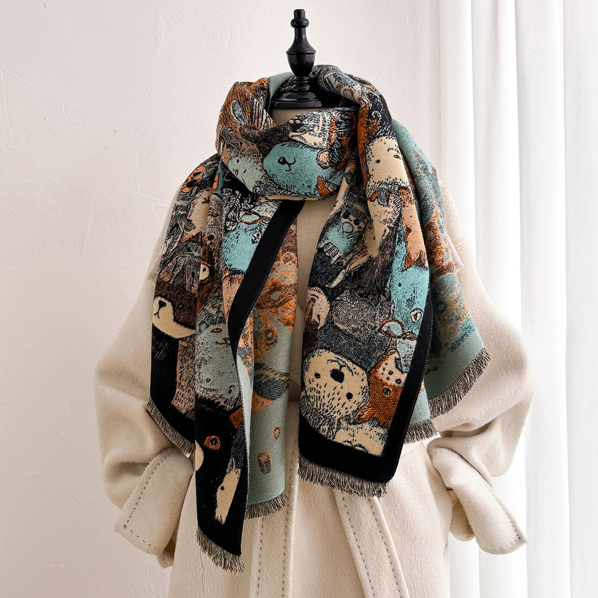 Imitation Cashmere Fringed Sca - Pashmina Wrap Large review and price