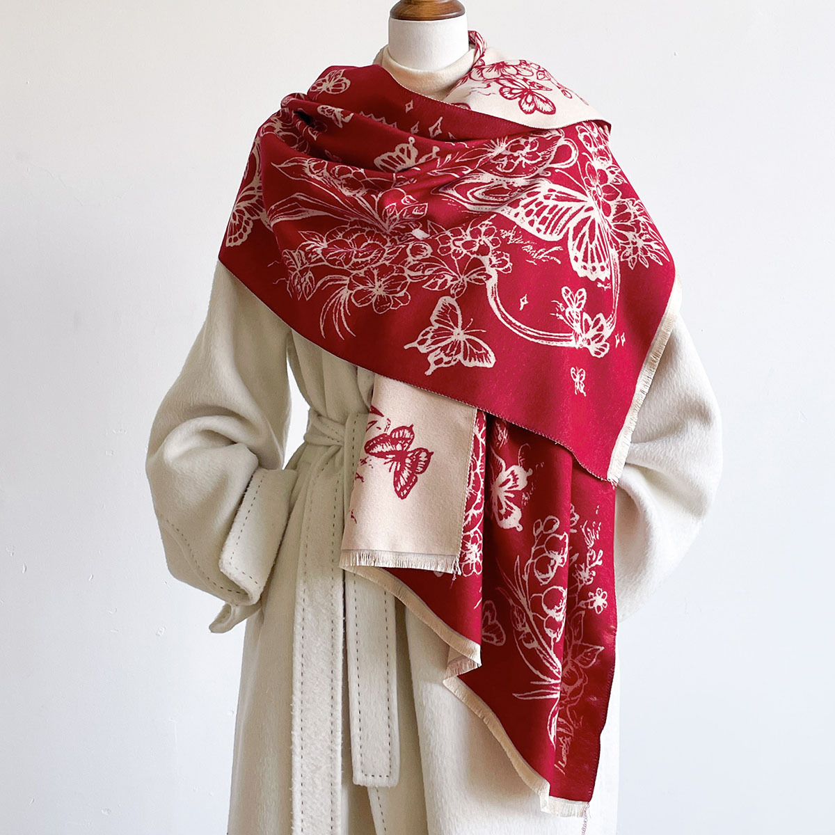 Imitation Cashmere Fringed Sca - Pashmina Wrap Large review and price