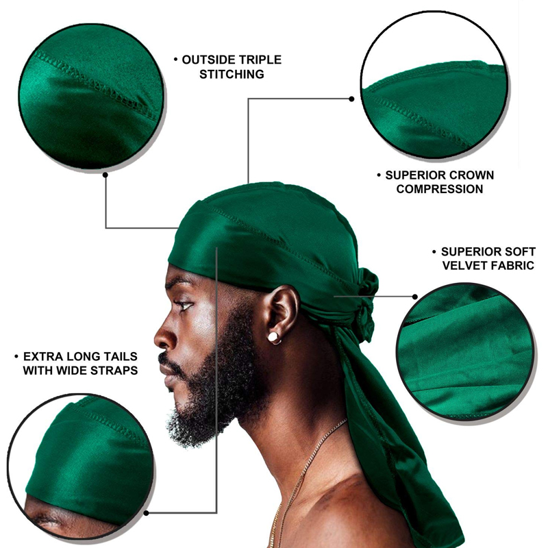 1-4Pcs New silk Durag Bandana  - Bandana Doo Rag review and price