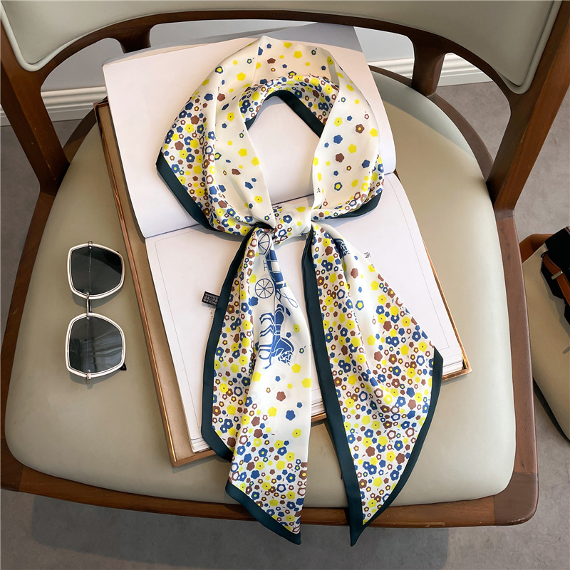 Fashion Print Long Silk Scarf  - Silk Neck Scarf review and price
