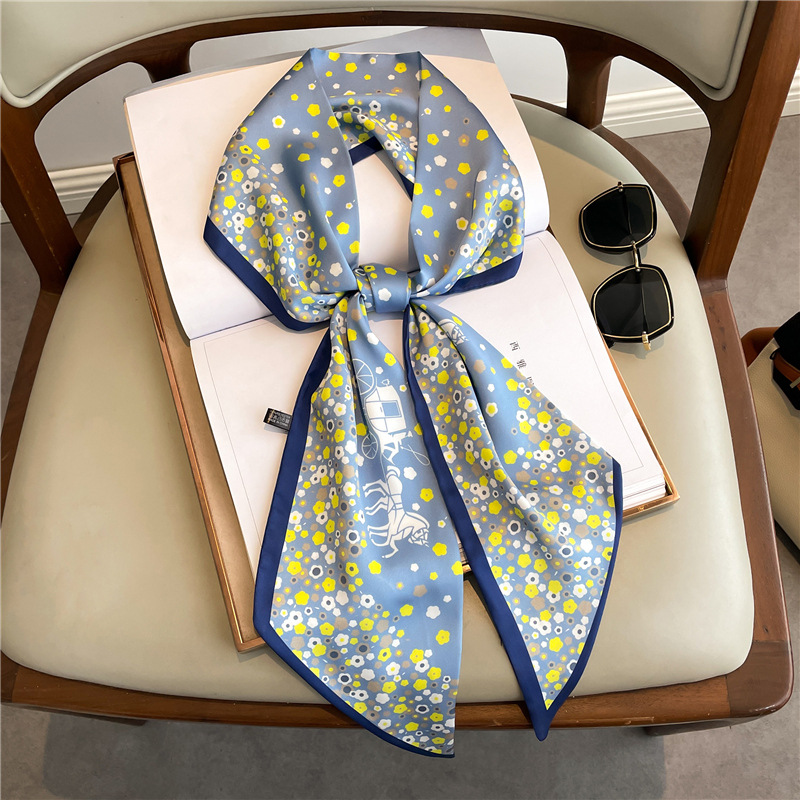 Fashion Print Long Silk Scarf  - Silk Neck Scarf review and price
