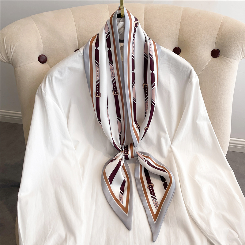 Fashion Print Long Silk Scarf  - Silk Neck Scarf review and price