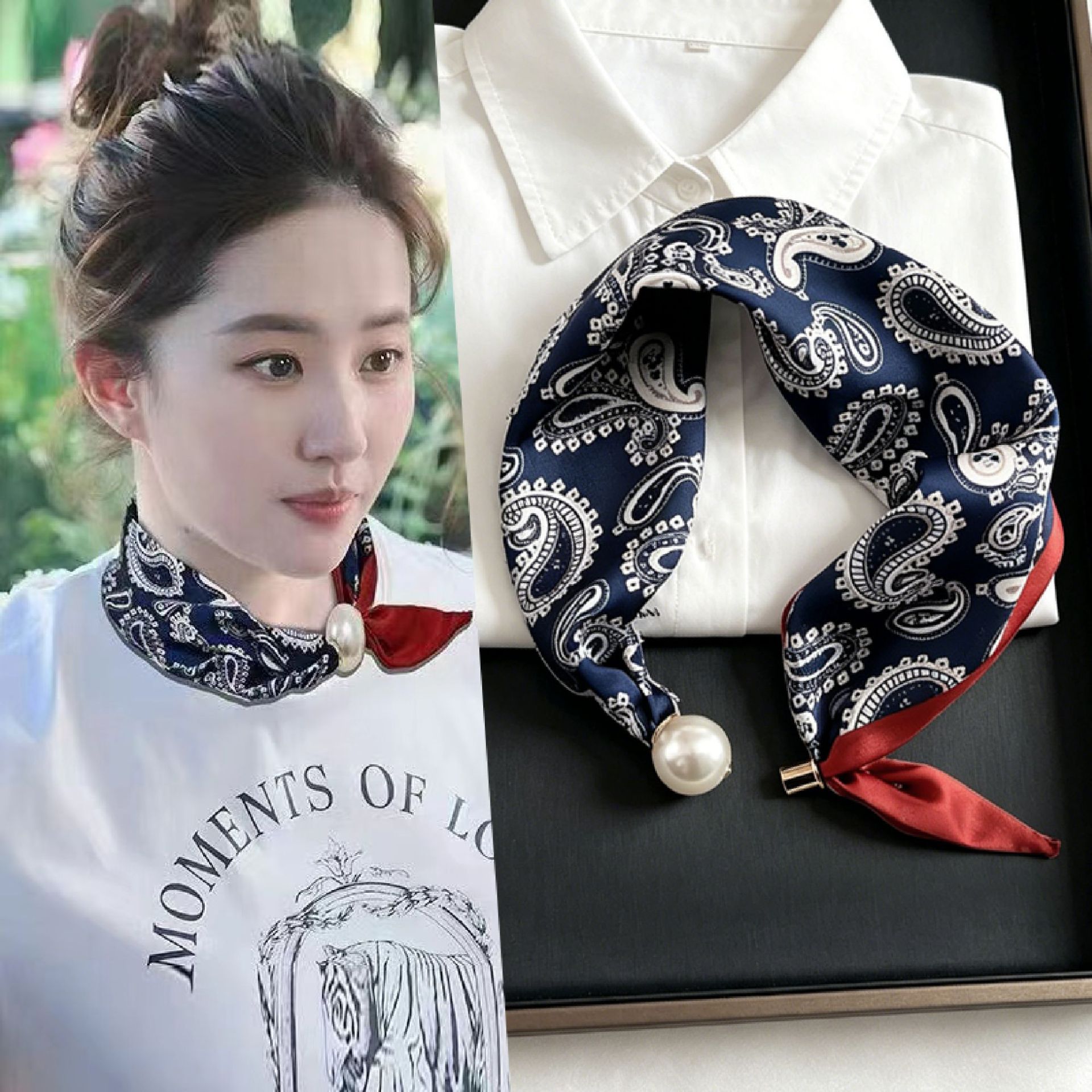 New Paisley Prints Pearl Tail  - Face Scarf Mask review and price