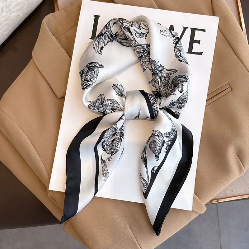 70*70cm Luxury Floral Print Si - Face Scarf Mask review and price